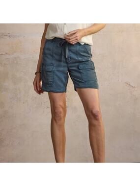 Sundance Desert Utility Beach Cargo Short Women's 12 Washed Navy Blue